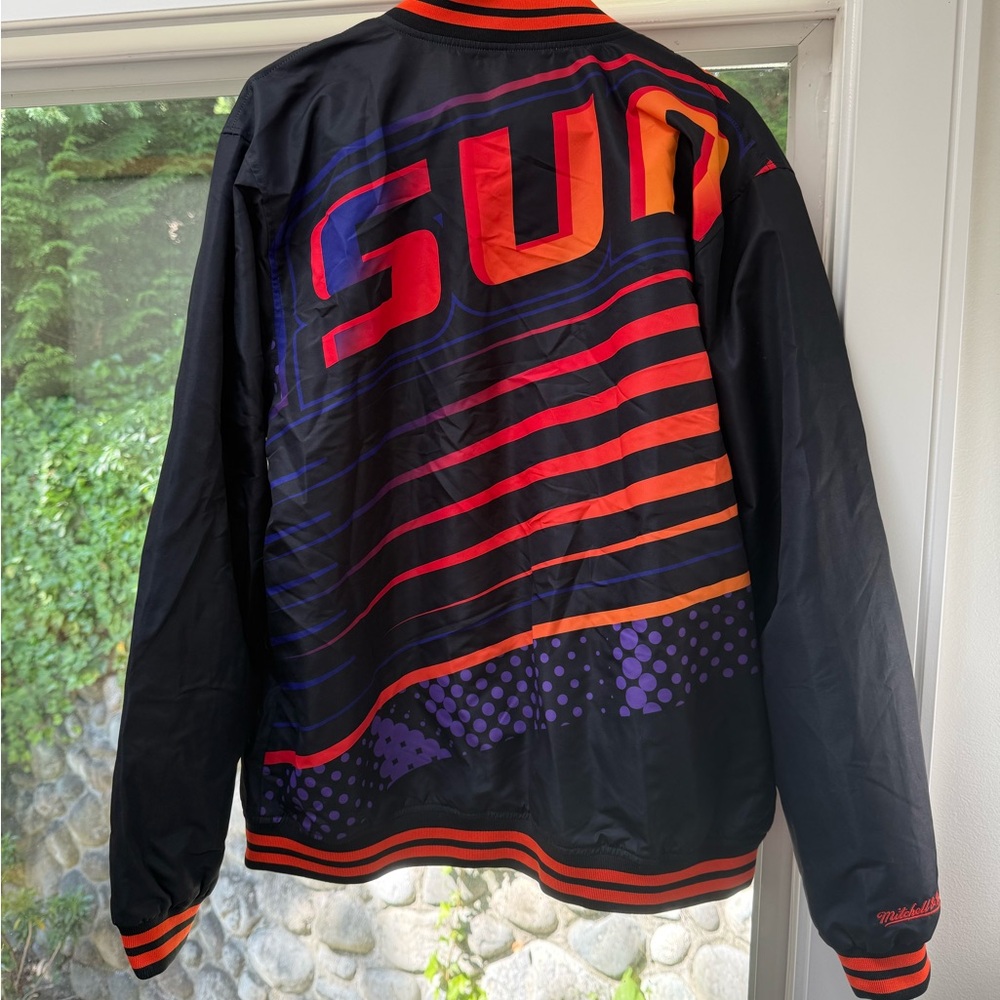 Mitchell & Ness Black and Orange Phoenix Suns Bomber Jacket